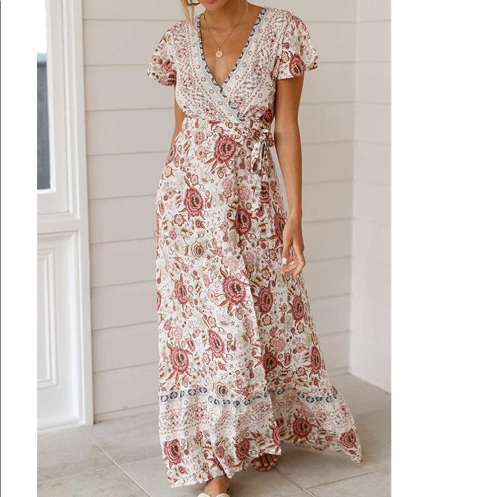NWT Women’s Summer V-Neck Wrap Dress